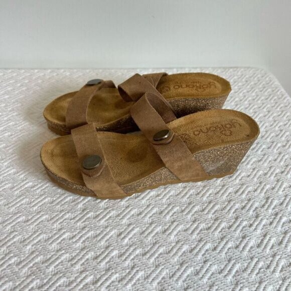 Brown Suede Women's Sandals - Picture 4 of 14